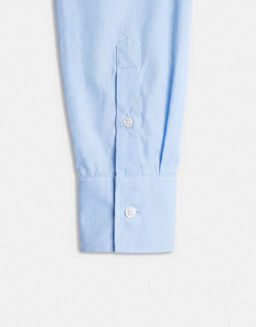 ASOS DESIGN koszula oversize z obniżonym dołem w kolorze niebieskim, 7 z 7
