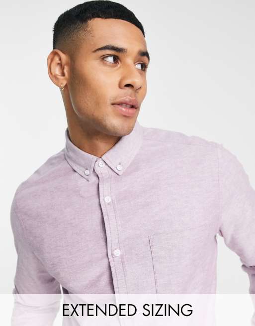 ASOS DESIGN - koszula oxford o dopasowanym kroju w kolorze brzoskwiniowym