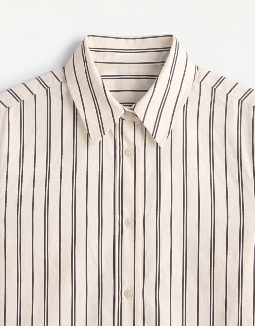ASOS DESIGN koszula slim w monochromatyczne paski, 7 z 9