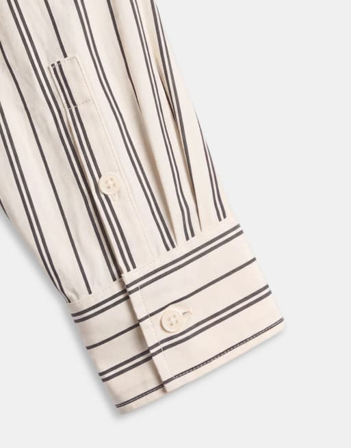 ASOS DESIGN koszula slim w monochromatyczne paski, 9 z 9
