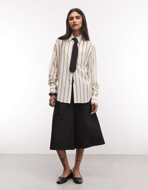 ASOS DESIGN koszula w paski z wiązaniem, 2 z 4