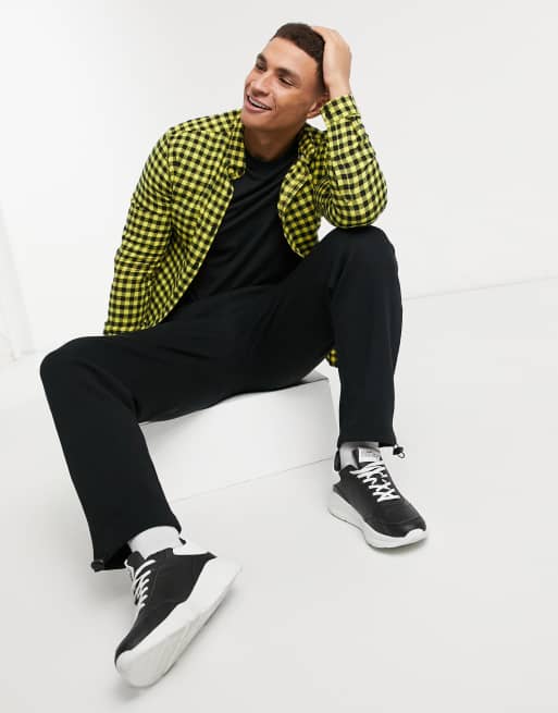 ASOS DESIGN – Koszula w żółto-czarną kratkę vichy, 4 z 4