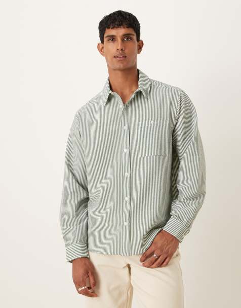 ASOS DESIGN – Koszula z kory w prążki o luźnym kroju - view 1