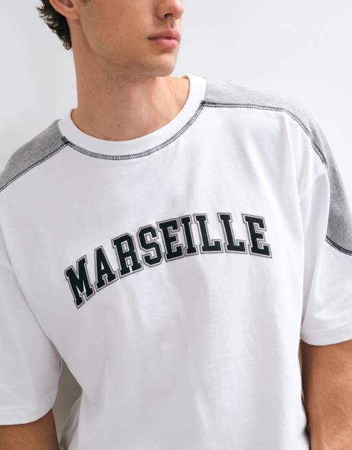 ASOS DESIGN kraftig boxig oversize t-shirt med Marseille-grafik, 3 av 5