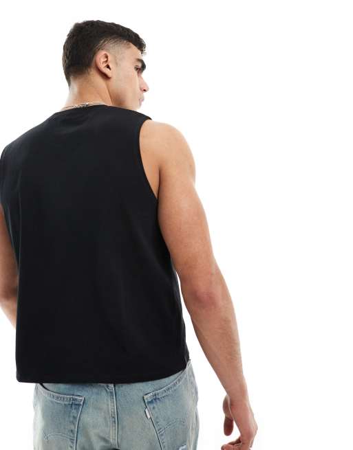 ASOS DESIGN - Kraftig cropped tanktop i sort, 4 af 4