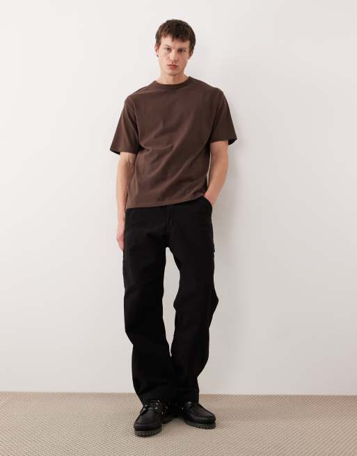 ASOS DESIGN - Kraftig og afslappet brun T-shirt i børstet bomuld , 2 af 5