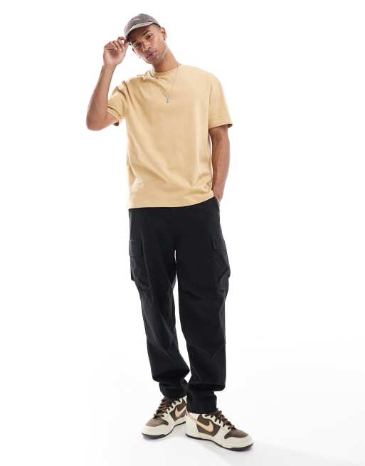 ASOS DESIGN - Kraftig og afslappet gul T-shirt , 3 af 4