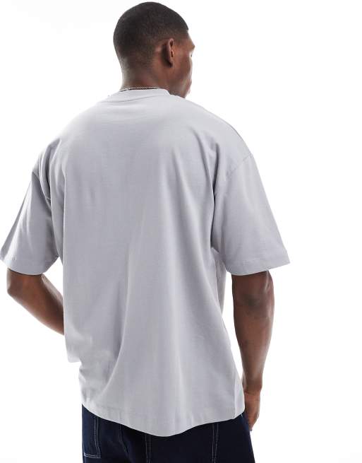 ASOS DESIGN - Kraftig og oversized grå T-shirt , 3 af 4
