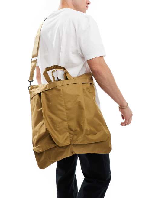 ASOS DESIGN - Kraftig tote-taske med crossbody-rem i kamelbrun, 3 af 4