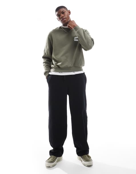 ASOS DESIGN - Kraftige, super-posede og sorte joggingbukser - view 1