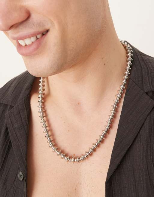 ASOS DESIGN - Kralenketting in zilverkleur