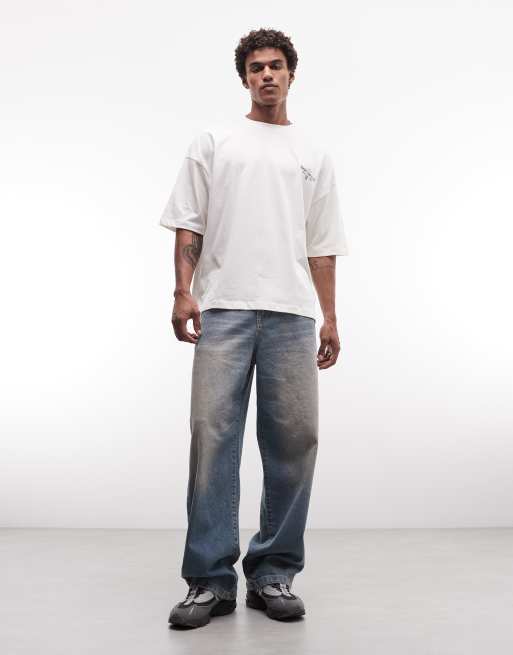 ASOS DESIGN – Krämvit t-shirt i oversize med citrustryck, 2 av 5