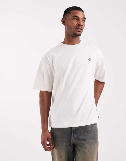 ASOS DESIGN – Krämvit t-shirt i oversize med fågeltryck, 5 av 5