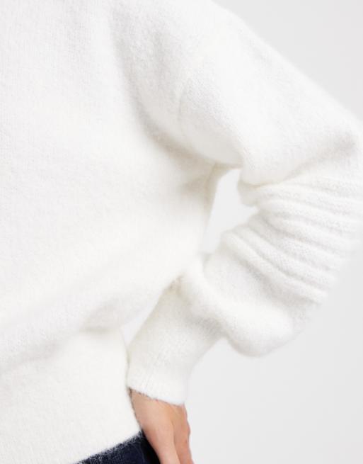 ASOS DESIGN – Krämvit tröja med markerad midja och dekorativ söm, 3 av 4