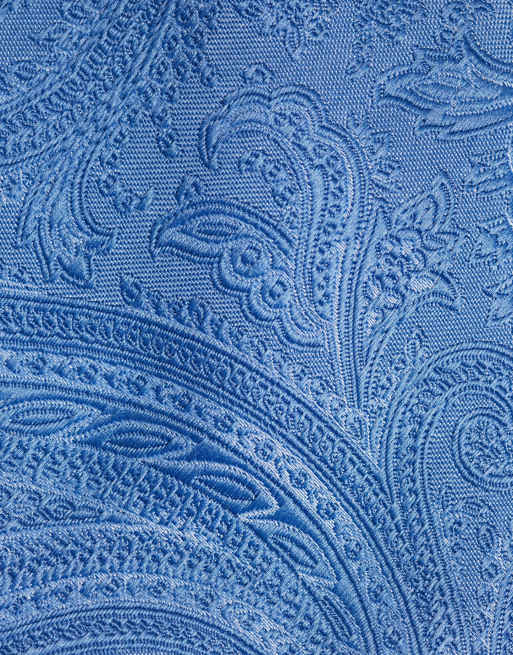 ASOS DESIGN – Krawatte mit Paisleymuster in Blau, 2 von 3