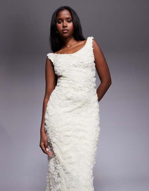ASOS DESIGN – Kremowa teksturowana sukienka maxi - view 1