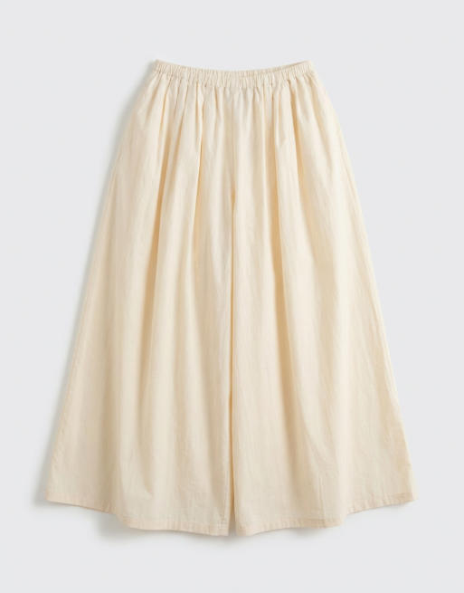 ASOS DESIGN – Kremowe spodnie z bardzo szerokimi nogawkami, 6 z 7