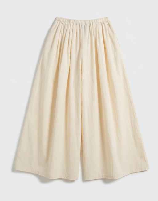 ASOS DESIGN – Kremowe spodnie z bardzo szerokimi nogawkami, 7 z 7