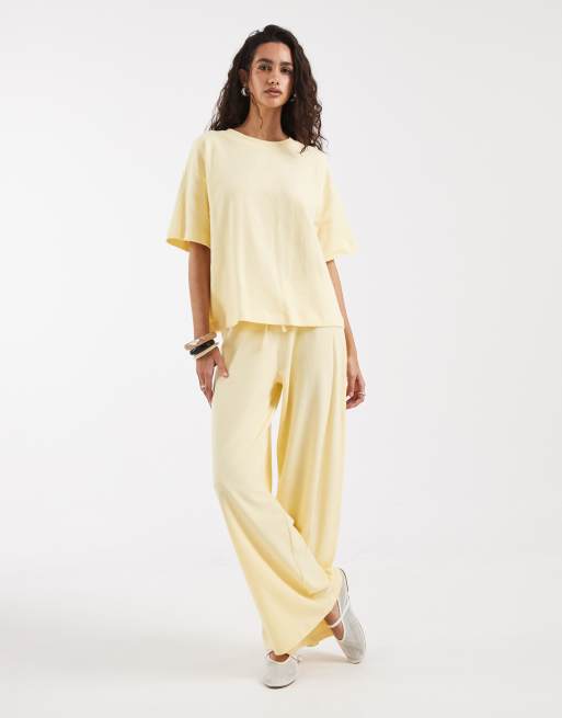 ASOS DESIGN – Jasnożółty fakturowany zestaw, 5 z 6