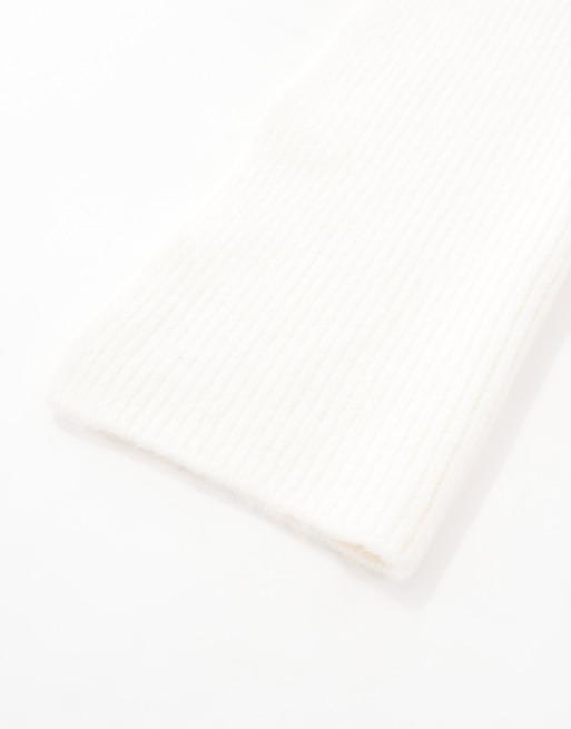 ASOS DESIGN – Kremowy dzianinowy szalik, 3 z 4