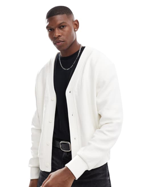 ASOS DESIGN – Kremowy, fakturowany kardigan oversize, część zestawu