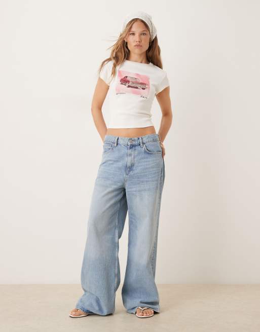 ASOS DESIGN – Kremowy krótki T-shirt z grafiką samochodu w stylu vintage, 2 z 4