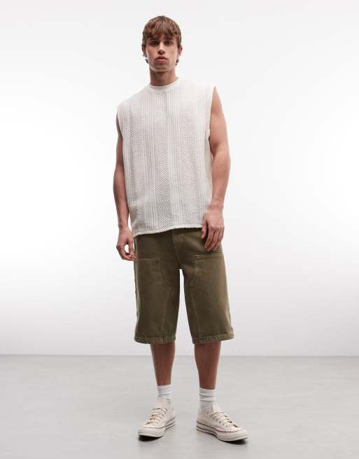 ASOS DESIGN – Kremowy podkoszulek oversize z fakturowanego materiału, 2 z 5