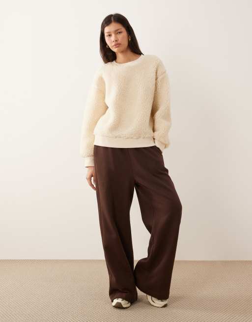 ASOS DESIGN – Kremowy sweter oversize z kożuszka, 2 z 4
