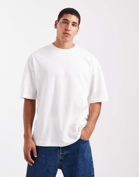 ASOS DESIGN – Kremowy T-shirt basic o kroju oversize - view 1