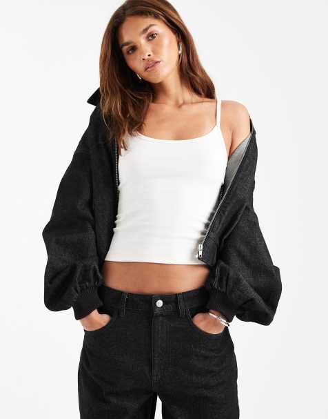 ASOS DESIGN – Kremowy top na ramiączkach z dekoltem w kształcie litery U i elastycznymi ramiączkami - view 1