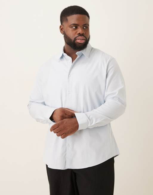 ASOS DESIGN - Kreukvrij slim-fit Oxford overhemd in blauw, 2 van 5