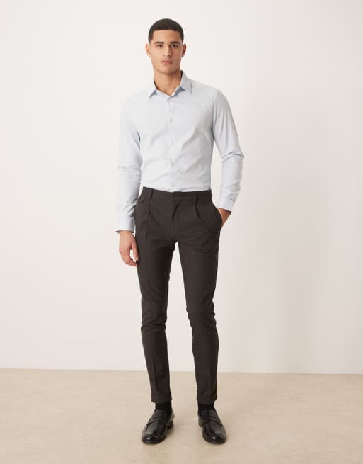 ASOS DESIGN - Kreukvrij slim-fit Oxford overhemd in blauw, 3 van 5