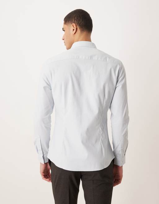 ASOS DESIGN - Kreukvrij slim-fit Oxford overhemd in blauw, 4 van 5