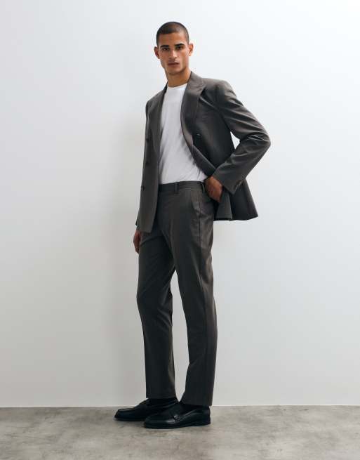 ASOS DESIGN kreukvrije slim-fit pantalon in donkerbruin, 2 van 5