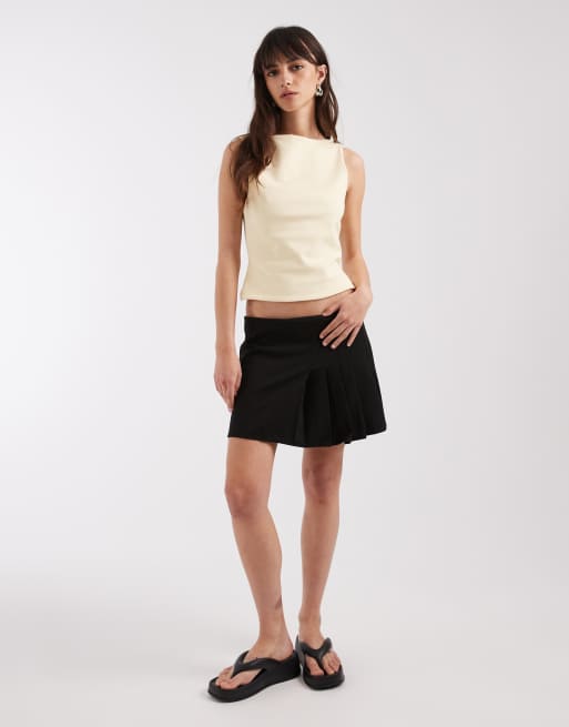 ASOS DESIGN - Kærnemælksgul tanktop med bådudskæring i kompakt bomuld, 2 af 4