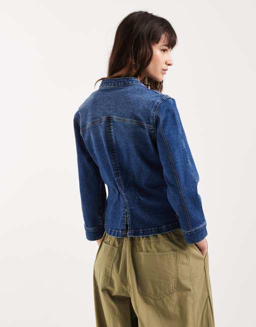 ASOS DESIGN – Krótka niebieska kurtka w stylu perkusisty, 4 z 4