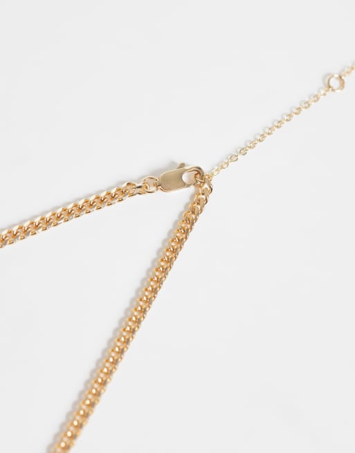 ASOS DESIGN – Krótki cienki łańcuszek 3 mm w kolorze złota, 3 z 4