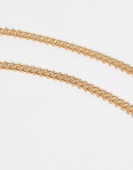 ASOS DESIGN – Krótki cienki łańcuszek 3 mm w kolorze złota, 4 z 4