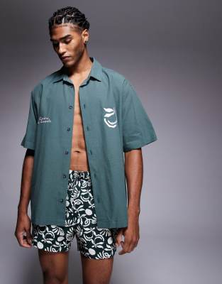 ASOS DESIGN – Krótkie czarne szorty, część zestawu