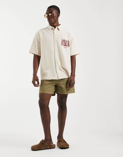 ASOS DESIGN – Krótkie jeansowe jortsy w kolorze khaki, 2 z 5