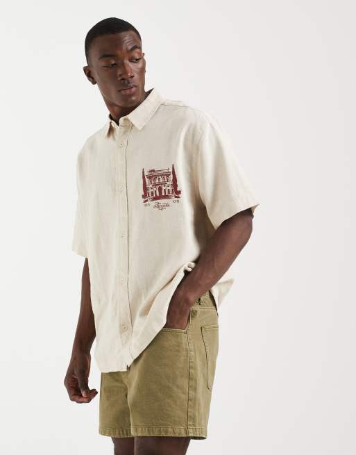 ASOS DESIGN – Krótkie jeansowe jortsy w kolorze khaki, 3 z 5