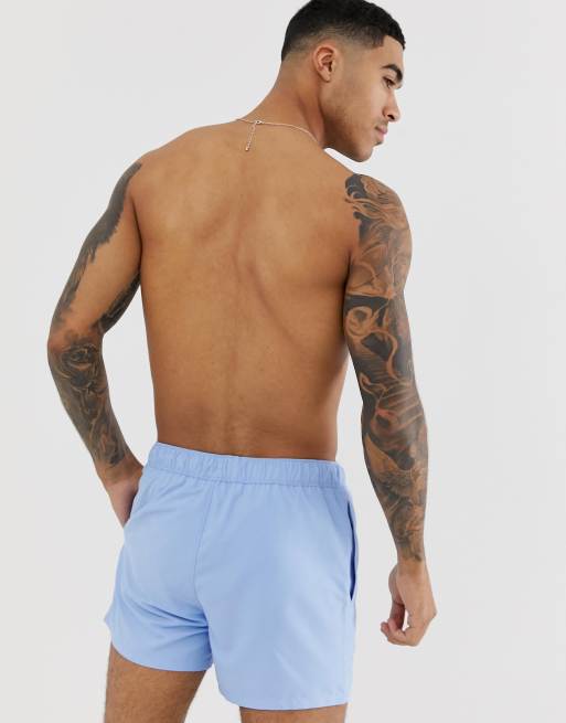 ASOS DESIGN - Krótkie kąpielówki w kolorze jasnoniebieskim, 2 z 4