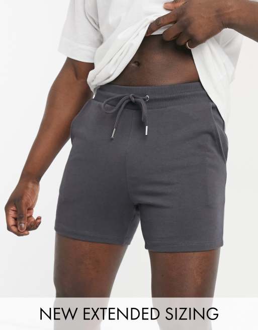 ASOS DESIGN – Krótkie obcisłe szorty z dżerseju w kolorze spranej czerni
