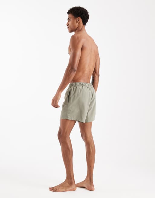 ASOS DESIGN – Krótkie szorty kąpielowe w kolorze khaki, 3 z 5