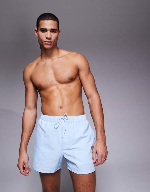 ASOS DESIGN – Krótkie szorty kąpielowe z kory z haftem  , 3 z 4