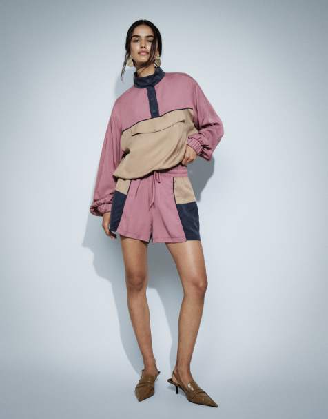 ASOS DESIGN krótkie zestawowe szorty w kolorowy blok z lat 80. w wielu kolorach - view 1