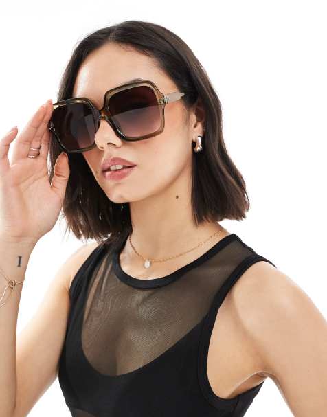 ASOS DESIGN – Kryształowozielone okulary przeciwsłoneczne w stylu lat 70. - view 1