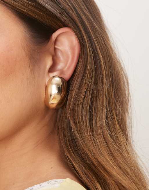 ASOS DESIGN – Kuliste kolczyki wkrętki w kolorze złotym