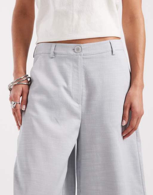 ASOS DESIGN – Kuloty z szerokimi nogawkami o lnianym wyglądzie, 3 z 5