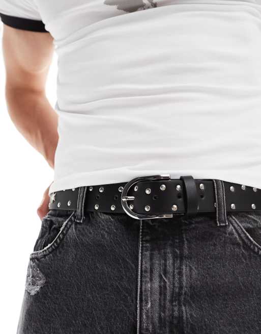 ASOS DESIGN – Kunstledergürtel in Schwarz mit Nietenbesatz und Sternverzierung, 4 von 4